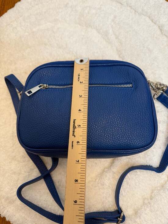Genuine Blue Leather Adjustable Crossbody Bag Shoulder Strap Half Inch - , - Picture 7 of 8